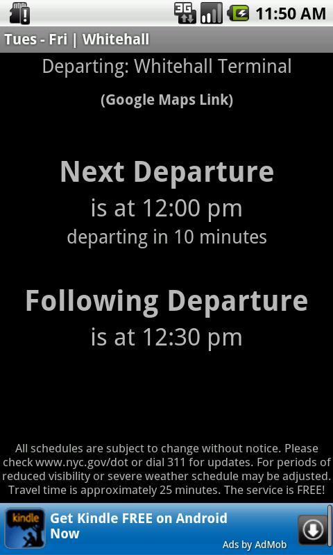 SI Ferry Schedule