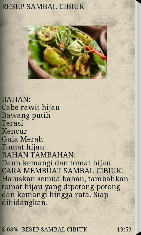 resep sambal terpopuler
