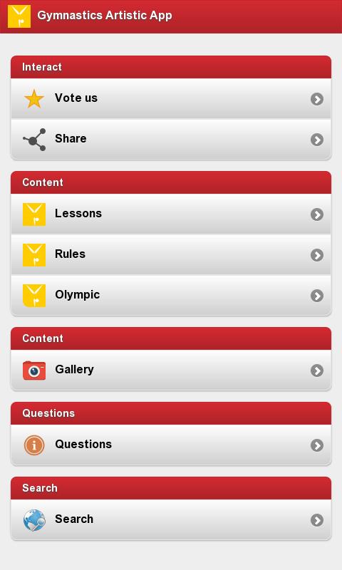 Gymnastics Artistic App