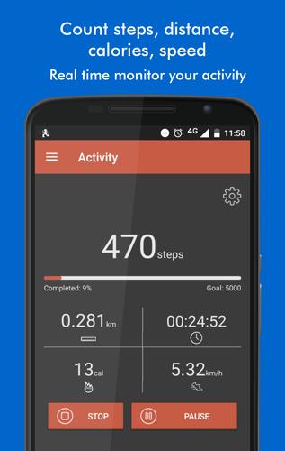 Pedometer Plus, GPS steps counter