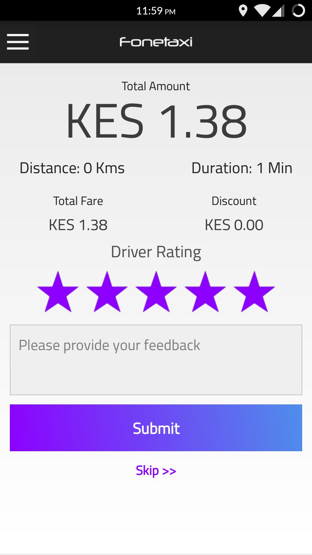Fone Taxi Customer