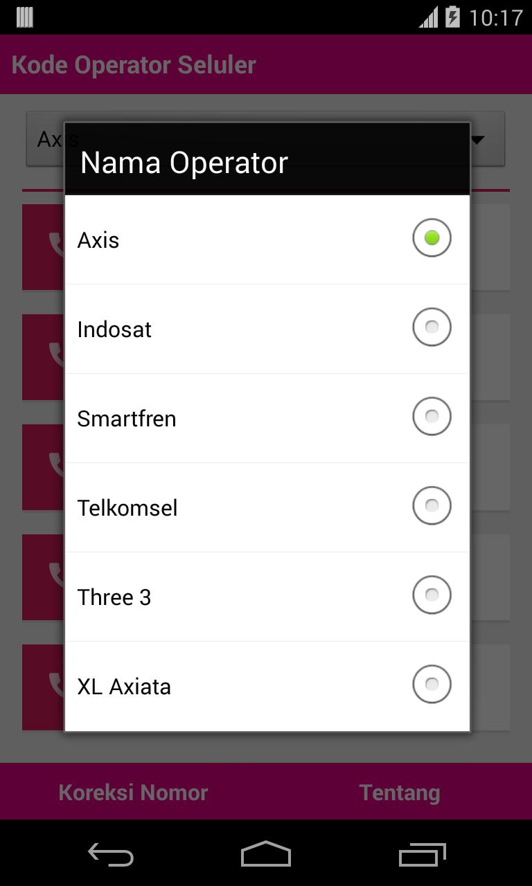 Kode Opsel