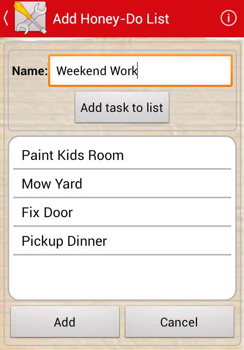 Honey-Do List