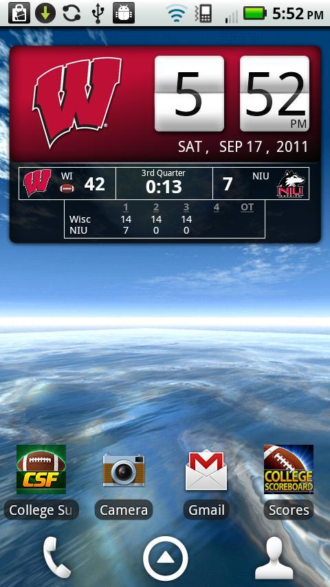 Wisconsin Badgers Live Clock
