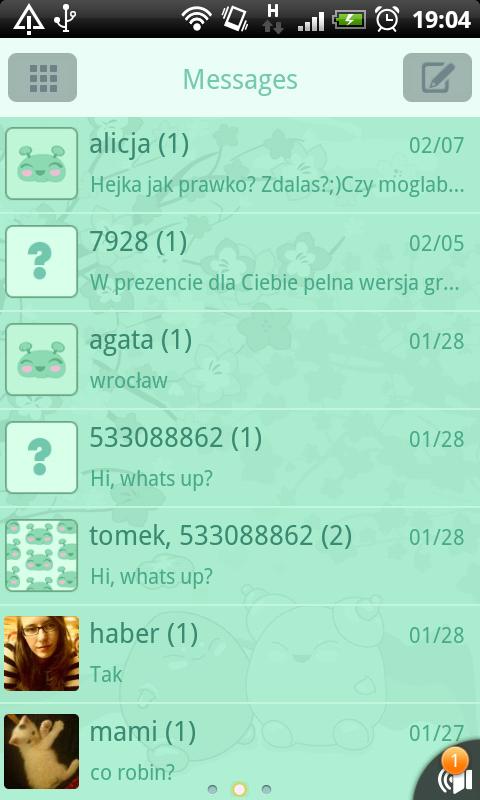 GO SMS Pro Japan Garden Theme