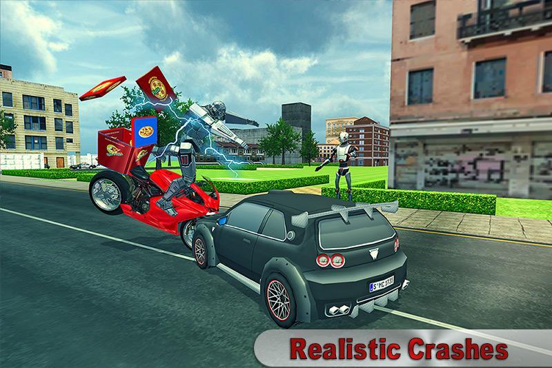 Moto Robot Pizza Delivery 3D