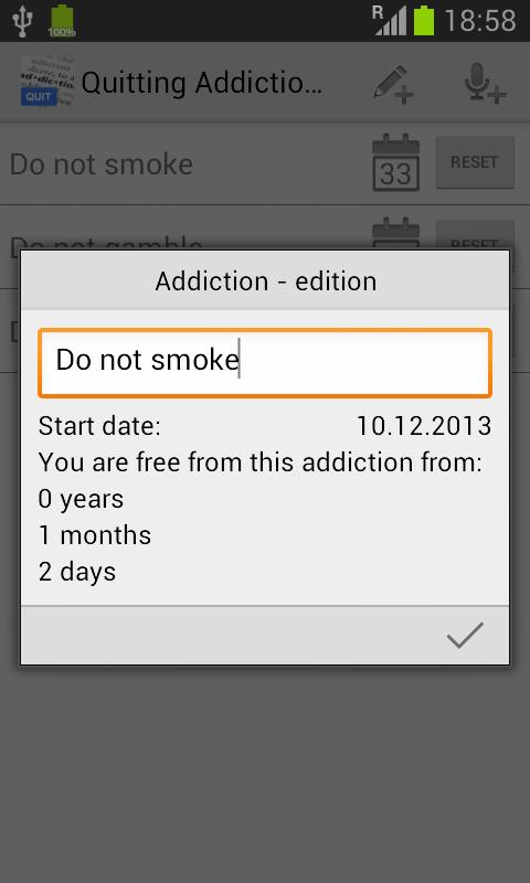 Quitting Addiction Helper