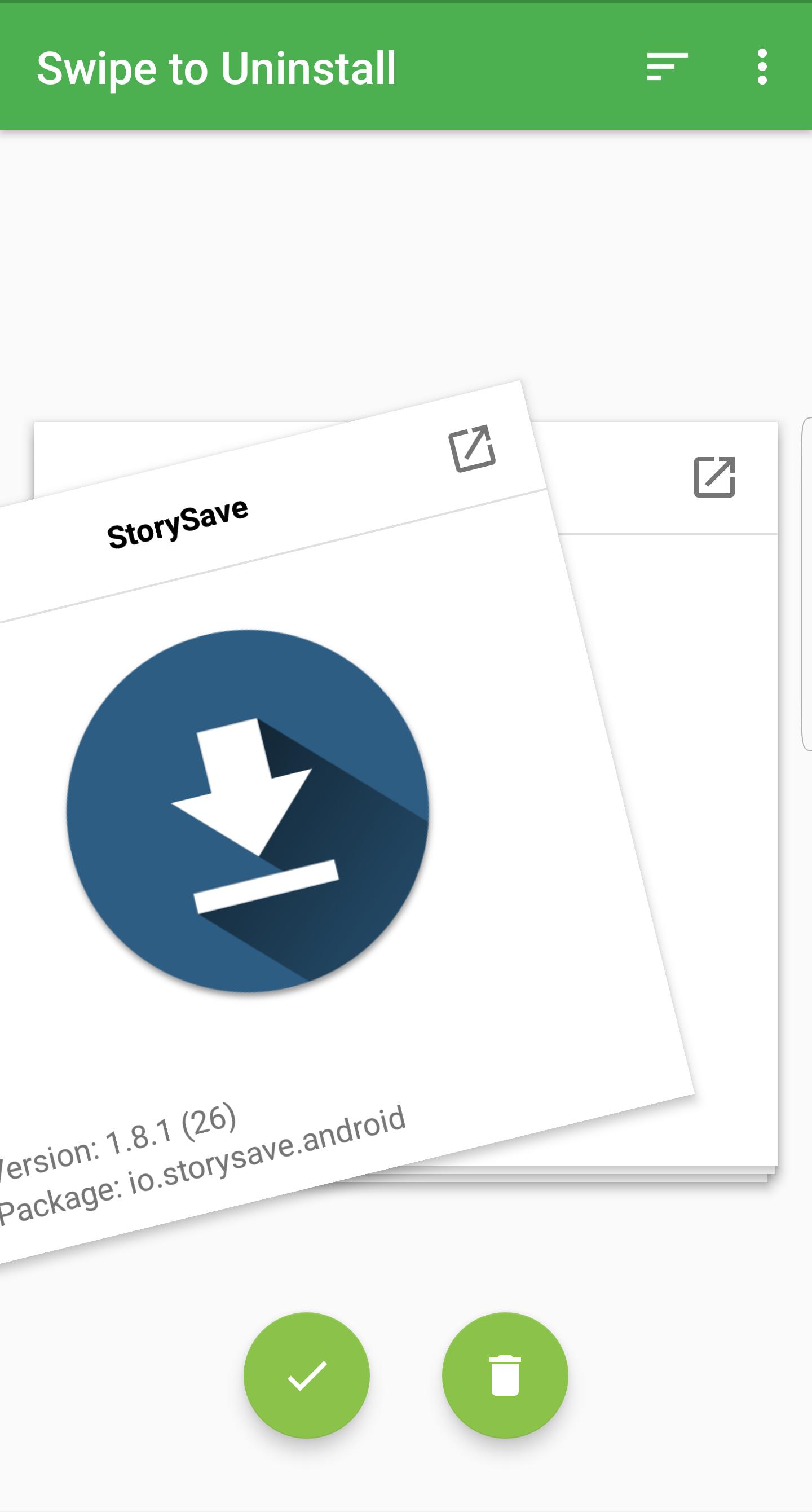 Swipe to Uninstall