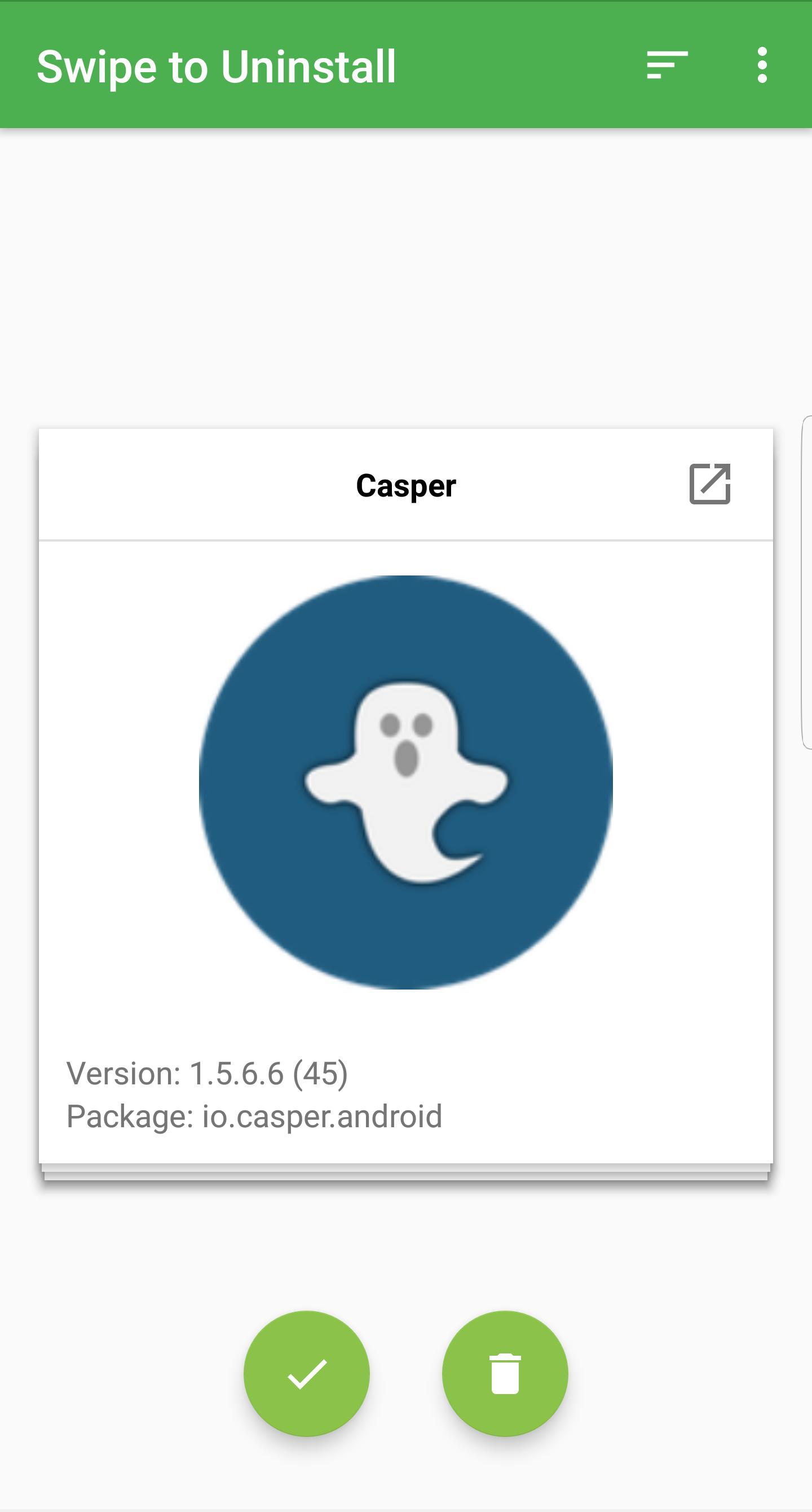 Swipe to Uninstall