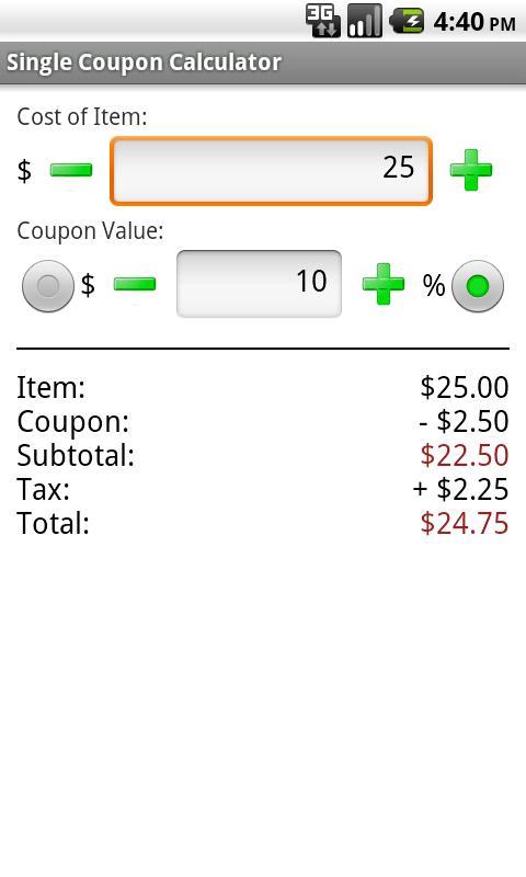 Mega Coupon Calculator