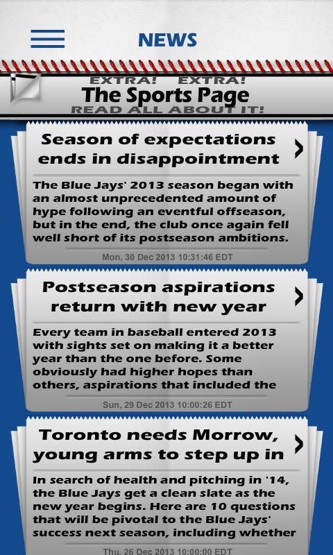 Baseball PocketSked- Blue Jays