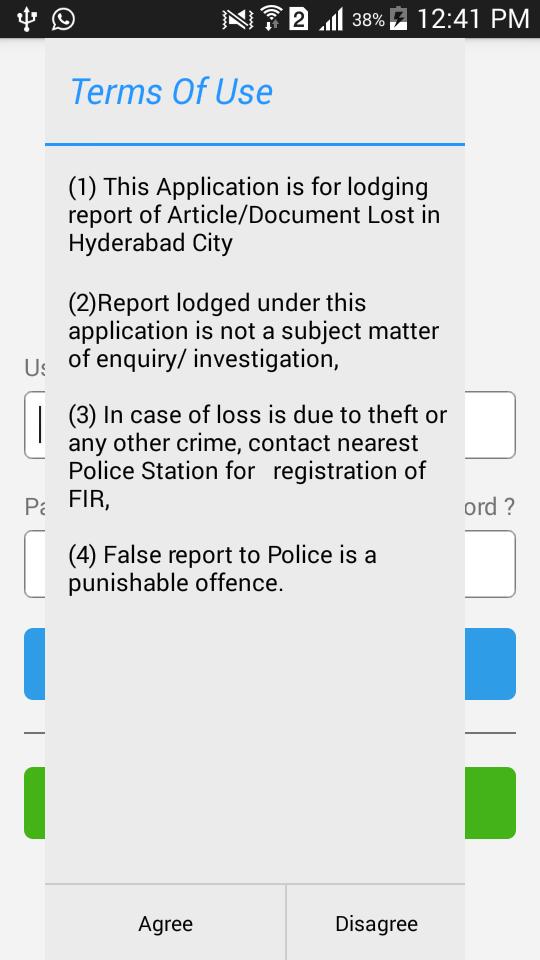 Lost Report - Hyderabad Police