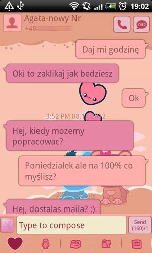 GO SMS Pro Loving Bears Theme