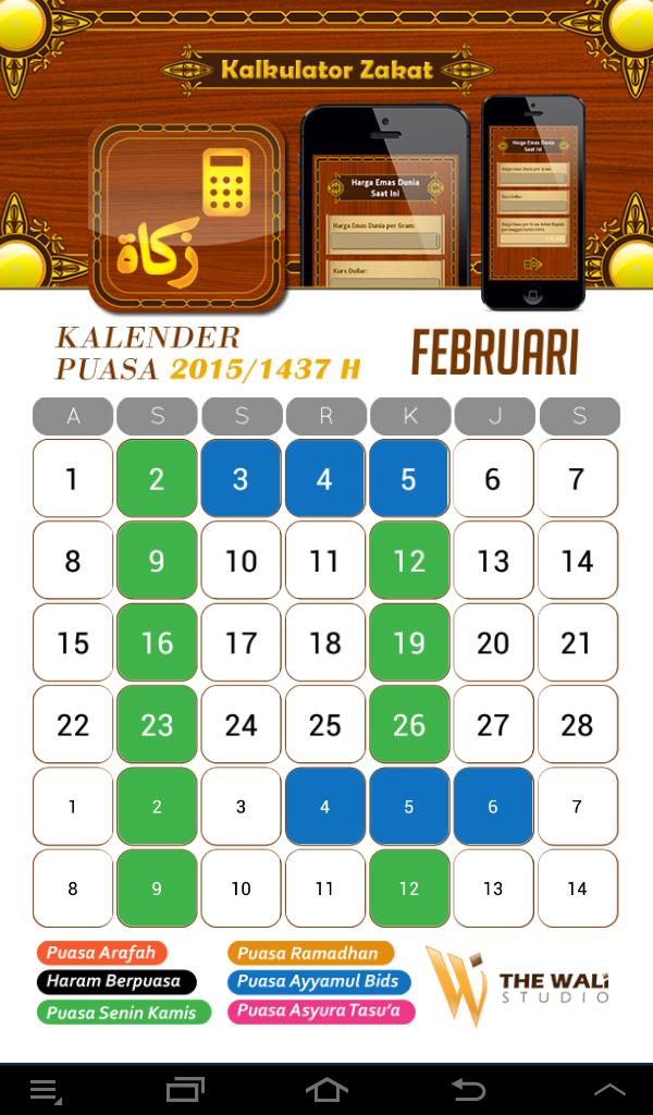 Kalender Puasa 2017