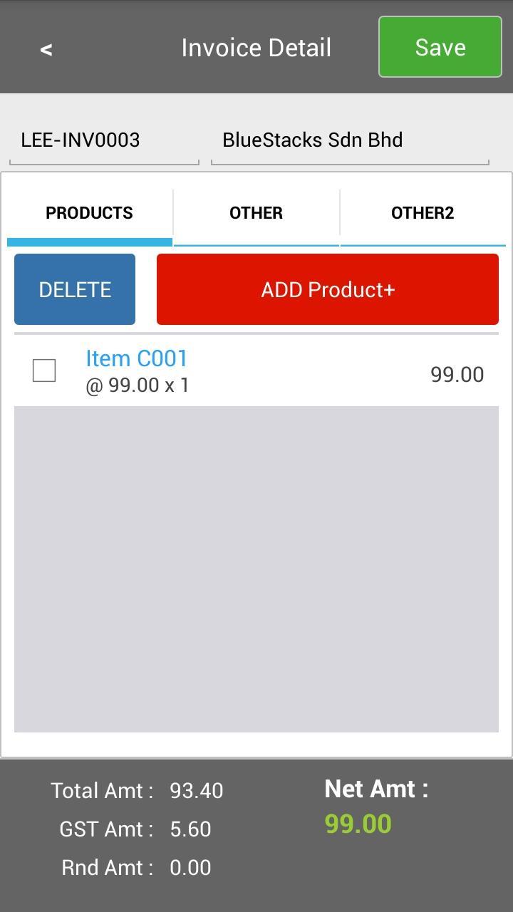 o3 Mobile POS - Billing - Invo