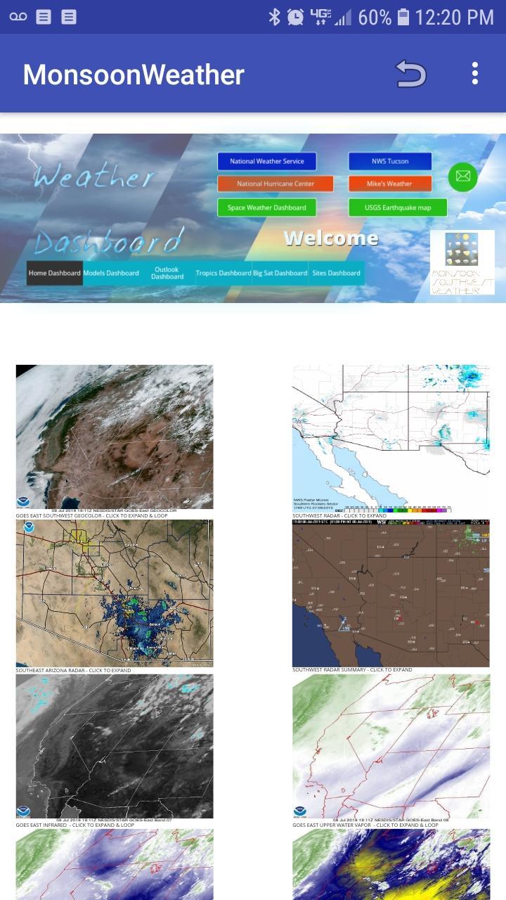 Monsoon Southwest Weather
