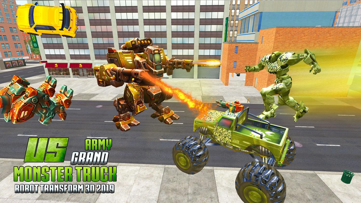 US Army Robot Monster Truck War