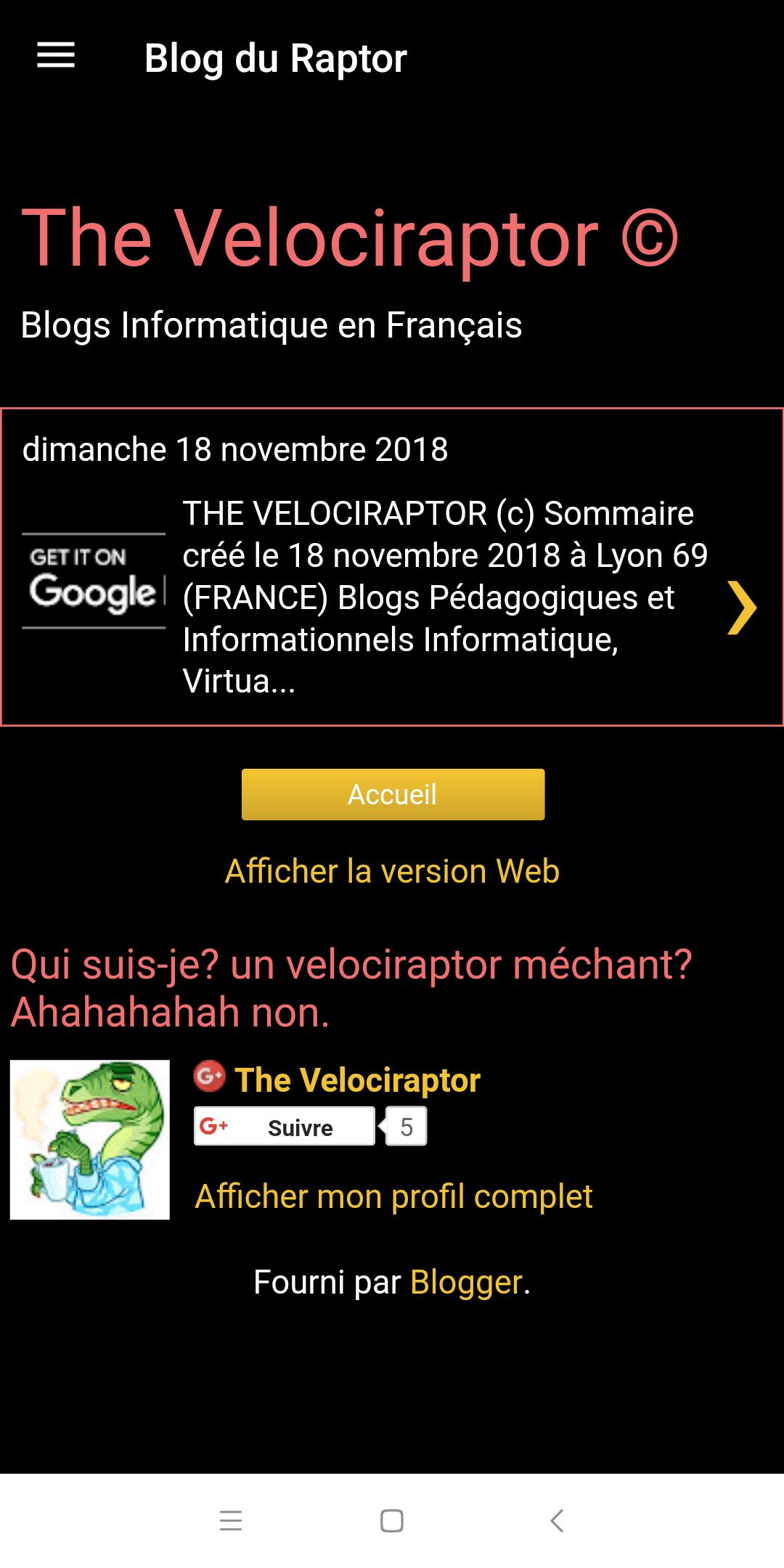Les Blogs du Raptor