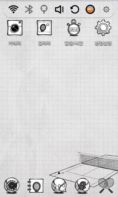 Tennis Sketch Launcher Theme