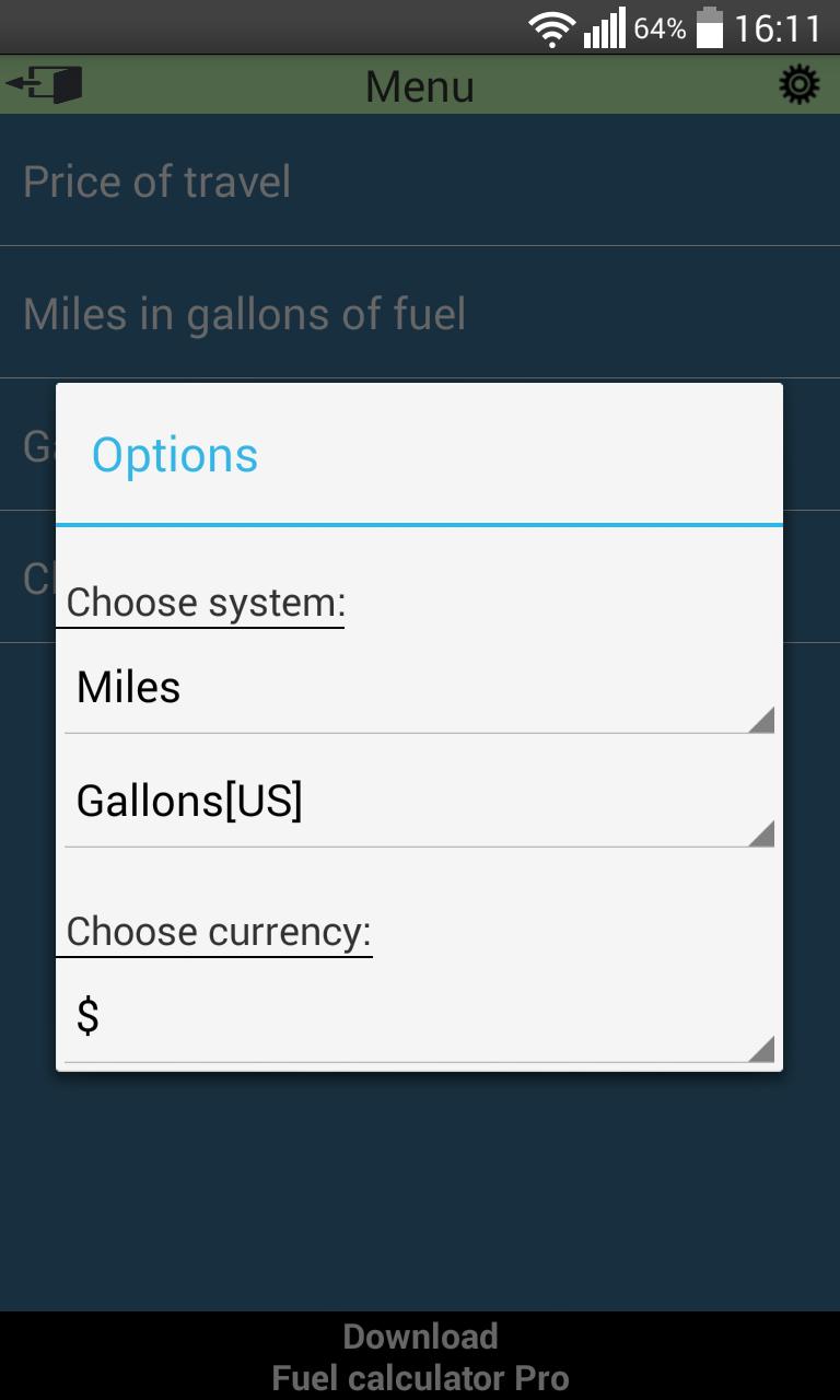Fuel calculator Lite
