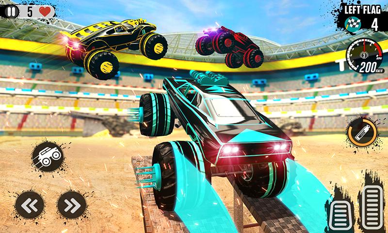Light Monster Truck Derby Games: Crash Stunt Games