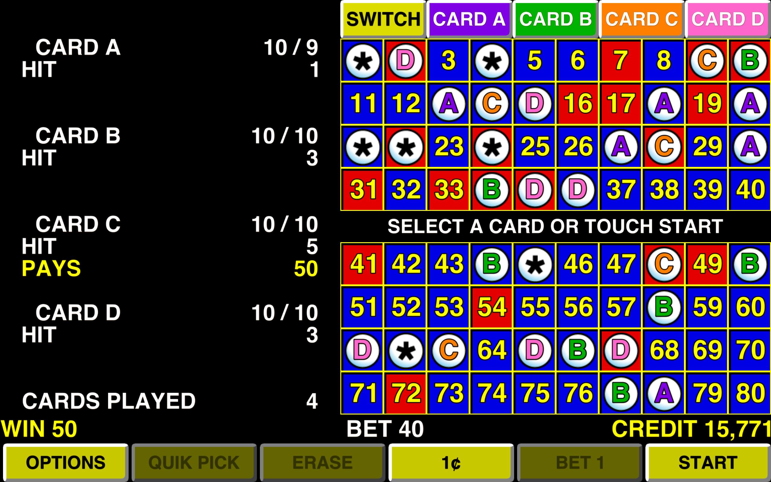 Keno 4 Multi Card Vegas Casino