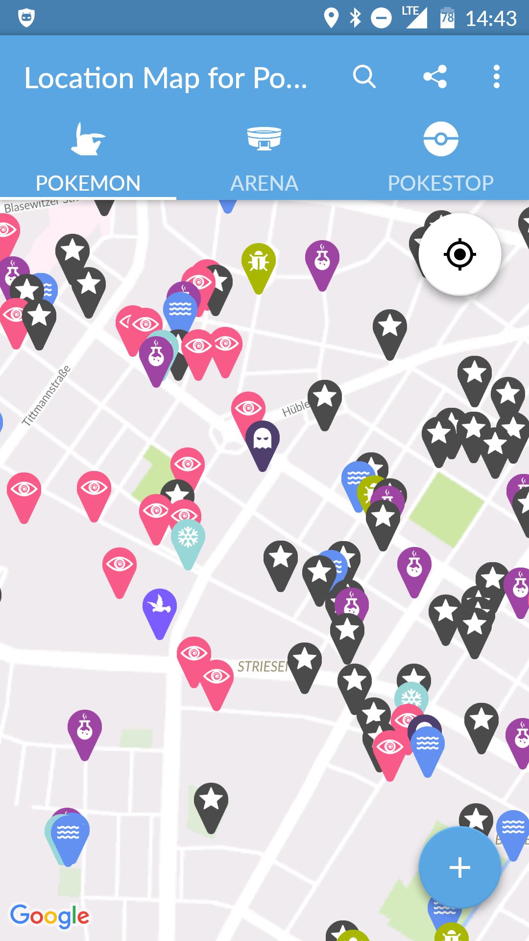 Location Map For Poke Go