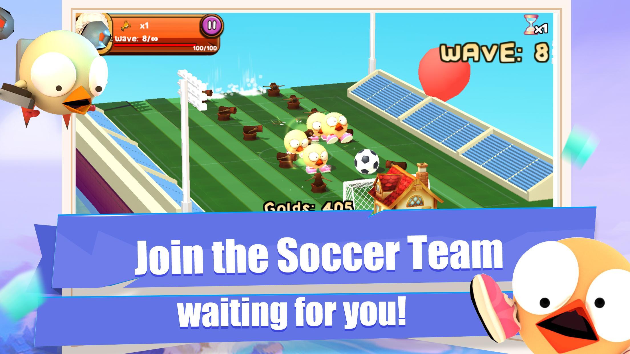 3D TD: Chicka Invasion - 3D Tower Defense!