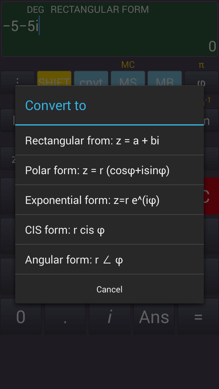 Z Complex Calculator