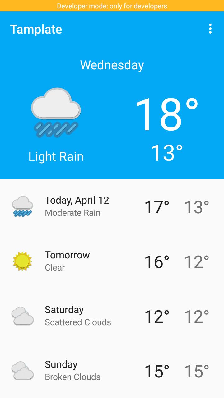 Weather App Tamplate
