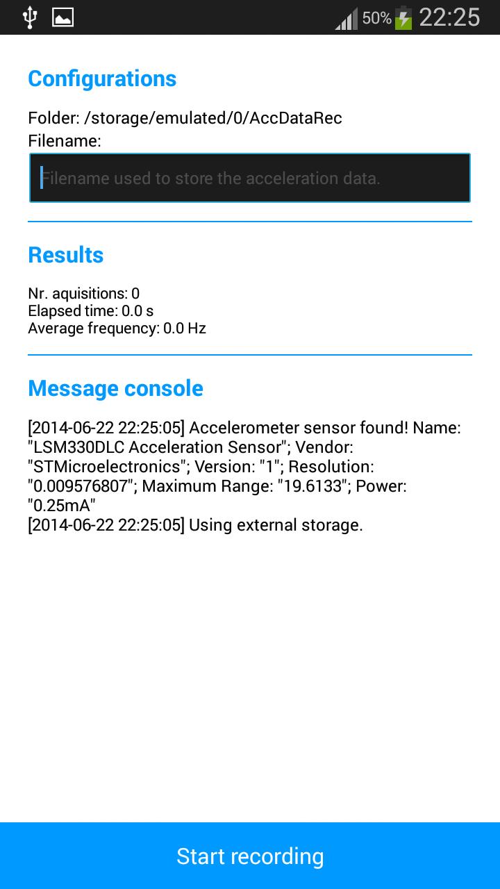 Accelerometer Data Recorder