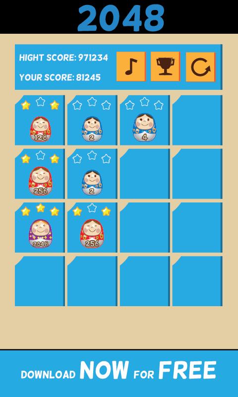 2048 roly poly dolls