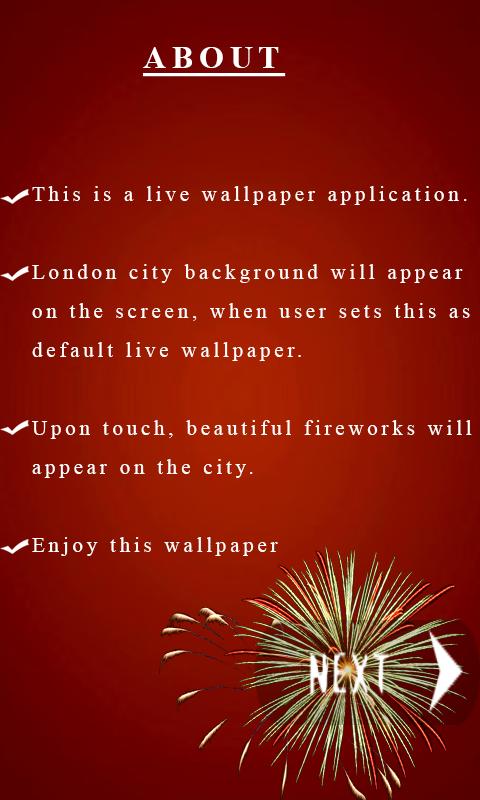 Firework on Touch Live Wp