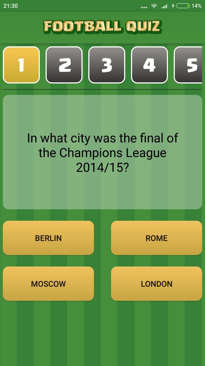 Football questions (Quiz)