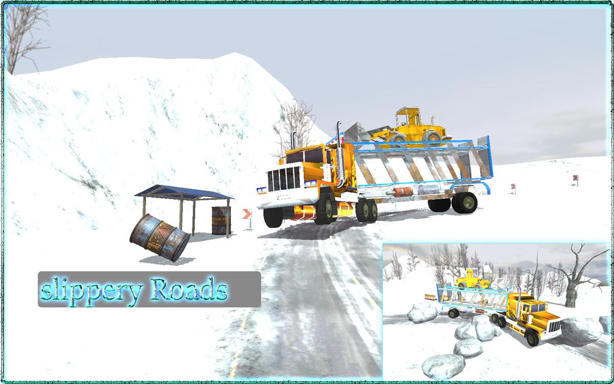 Uphill Snow Cargo Truck Drive