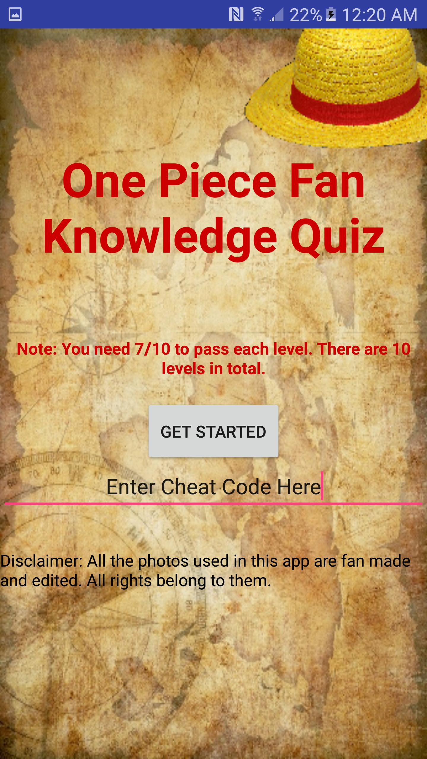 Fanmade One Piece Quiz
