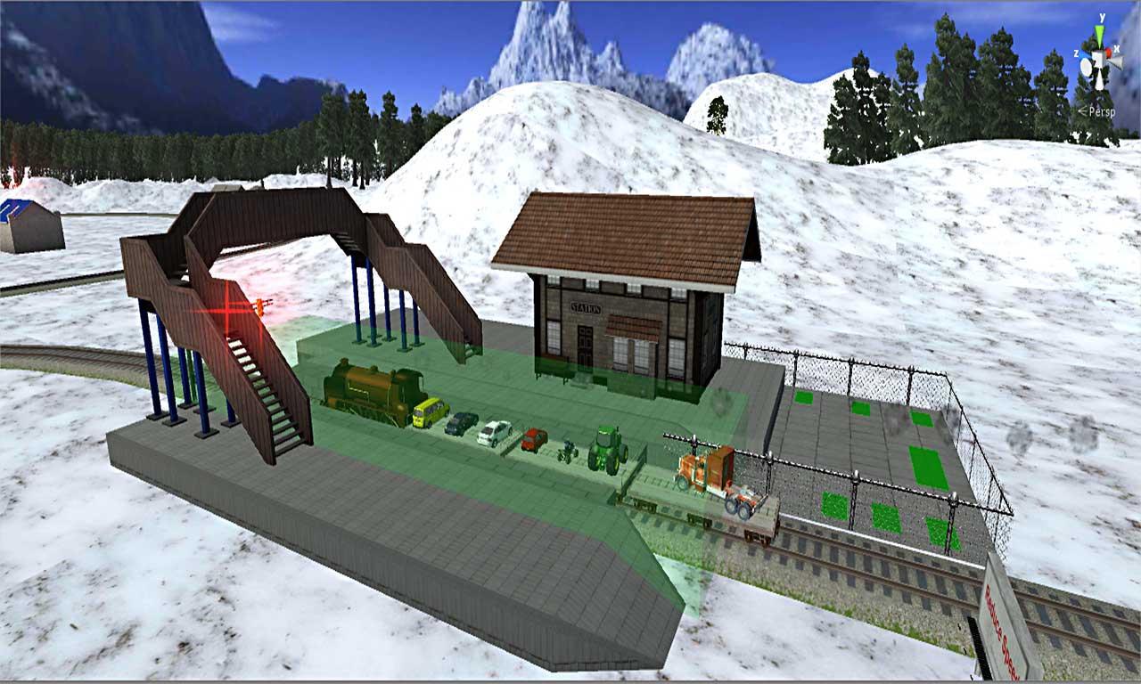 Steam Locomotive Cargo Train