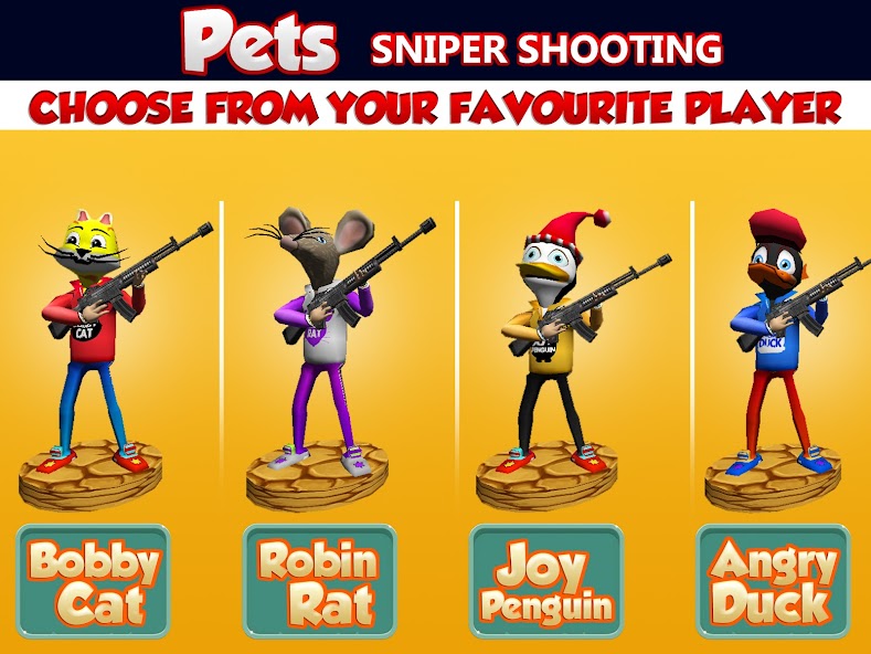 Shooting Pets Sniper - 3D Gun
