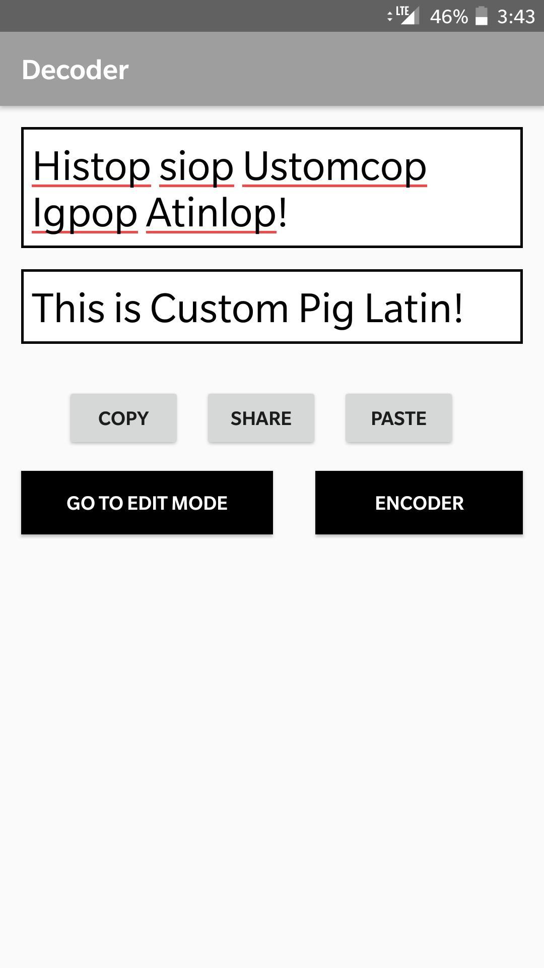 Custom Pig Latin