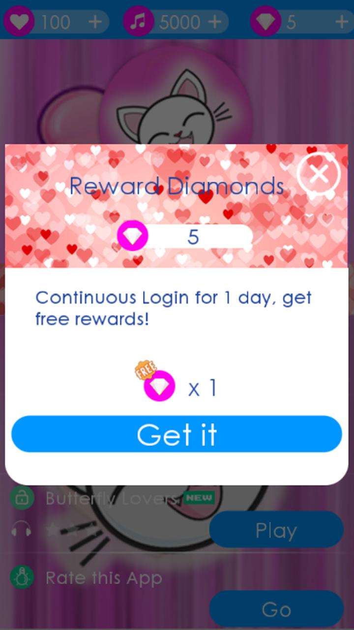 Kitty Heart Piano Tiles