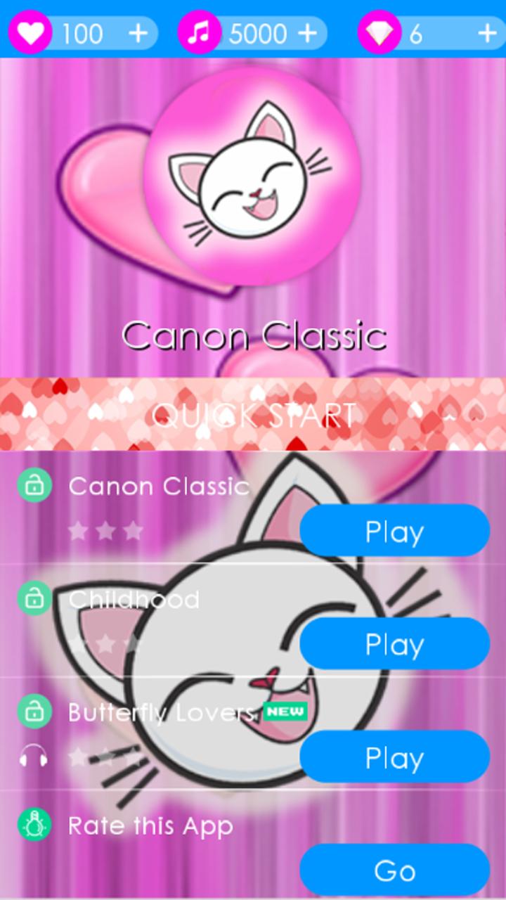 Kitty Heart Piano Tiles