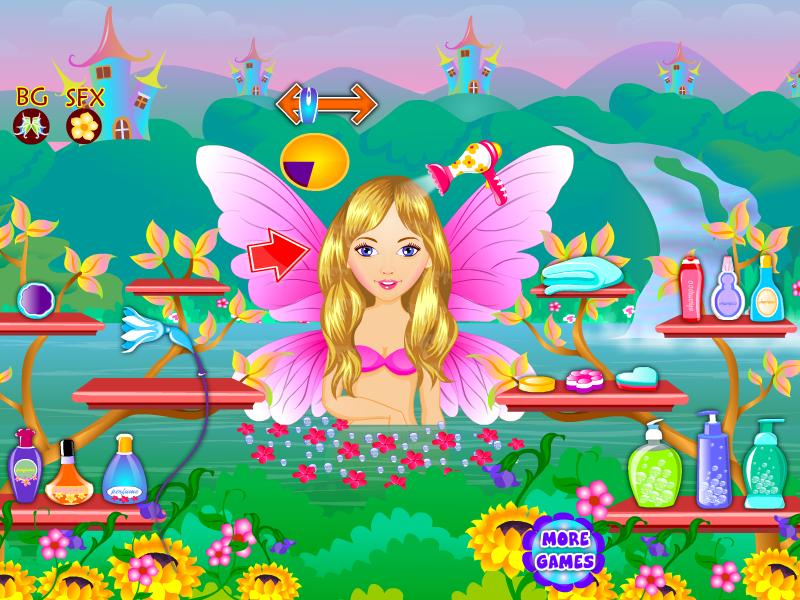 fairy bathing girls games