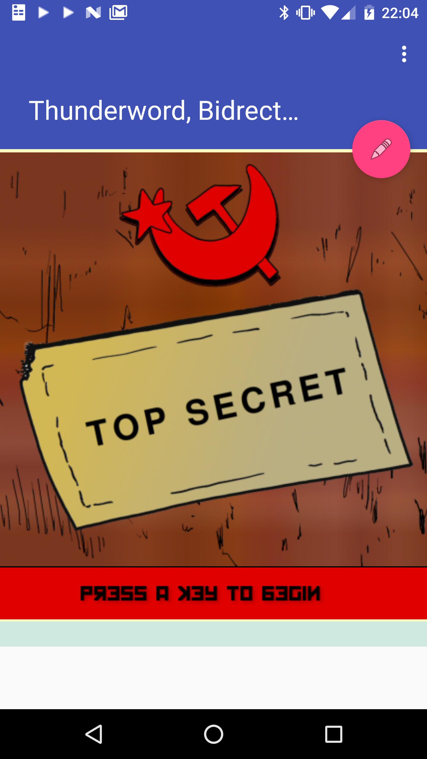 Thunderword [experimental] (Unreleased)