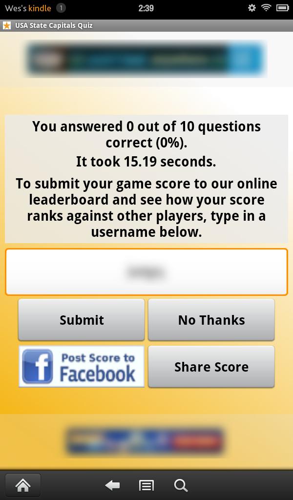 USA State Capitals Quiz