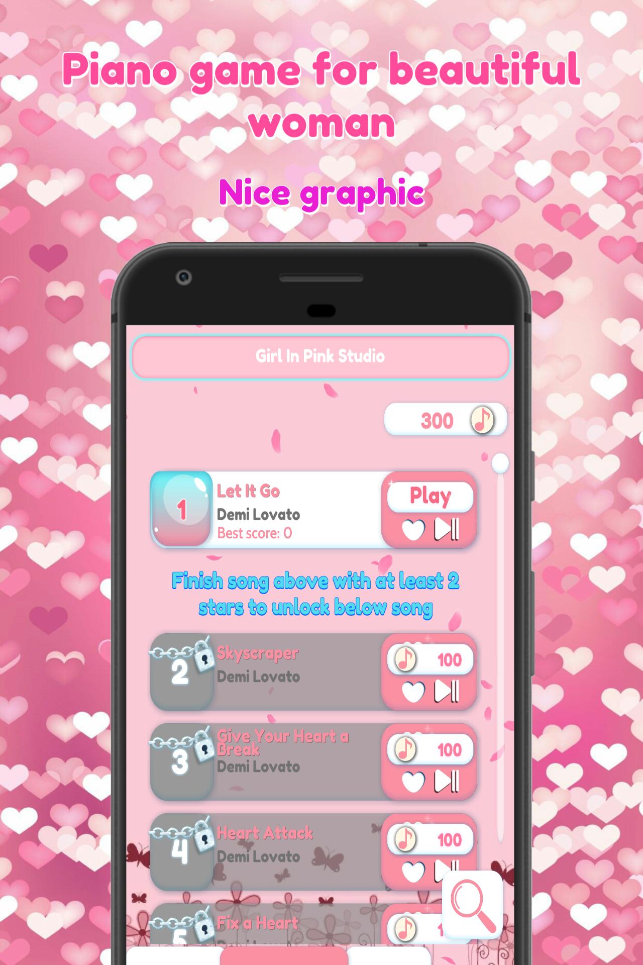 Demi Lovato - Let it go Piano Tiles Pink 2019